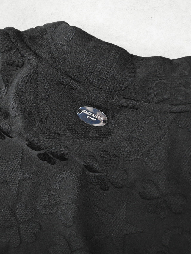Imperial Jacquard Mock Tee | MEN / BLACK