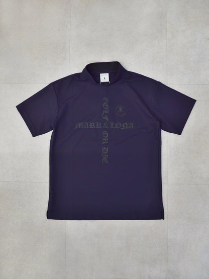 Croce Waffle Mock Neck Tee | MEN / NAVY