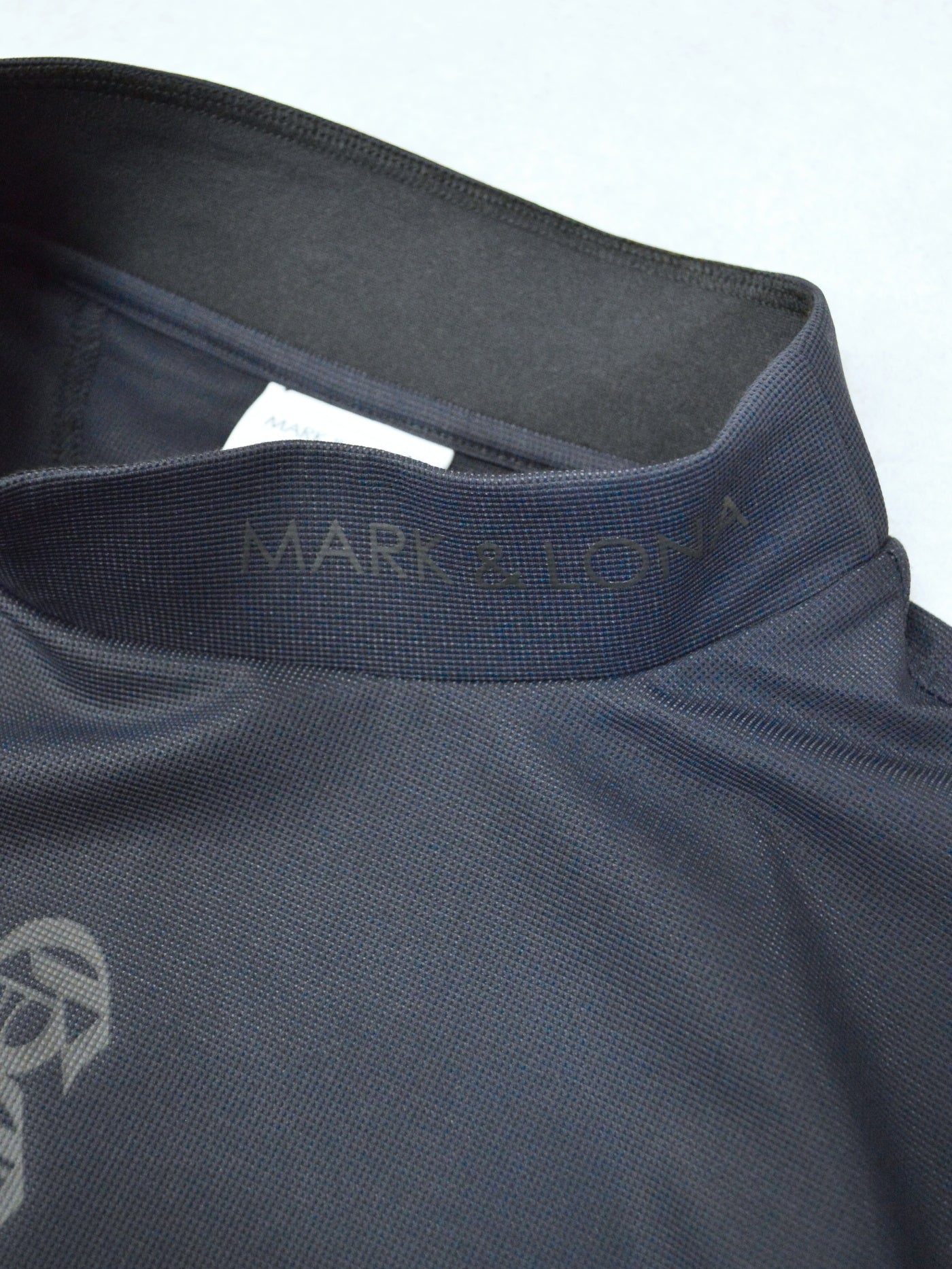 Croce Waffle Mock Neck Tee | MEN / NAVY