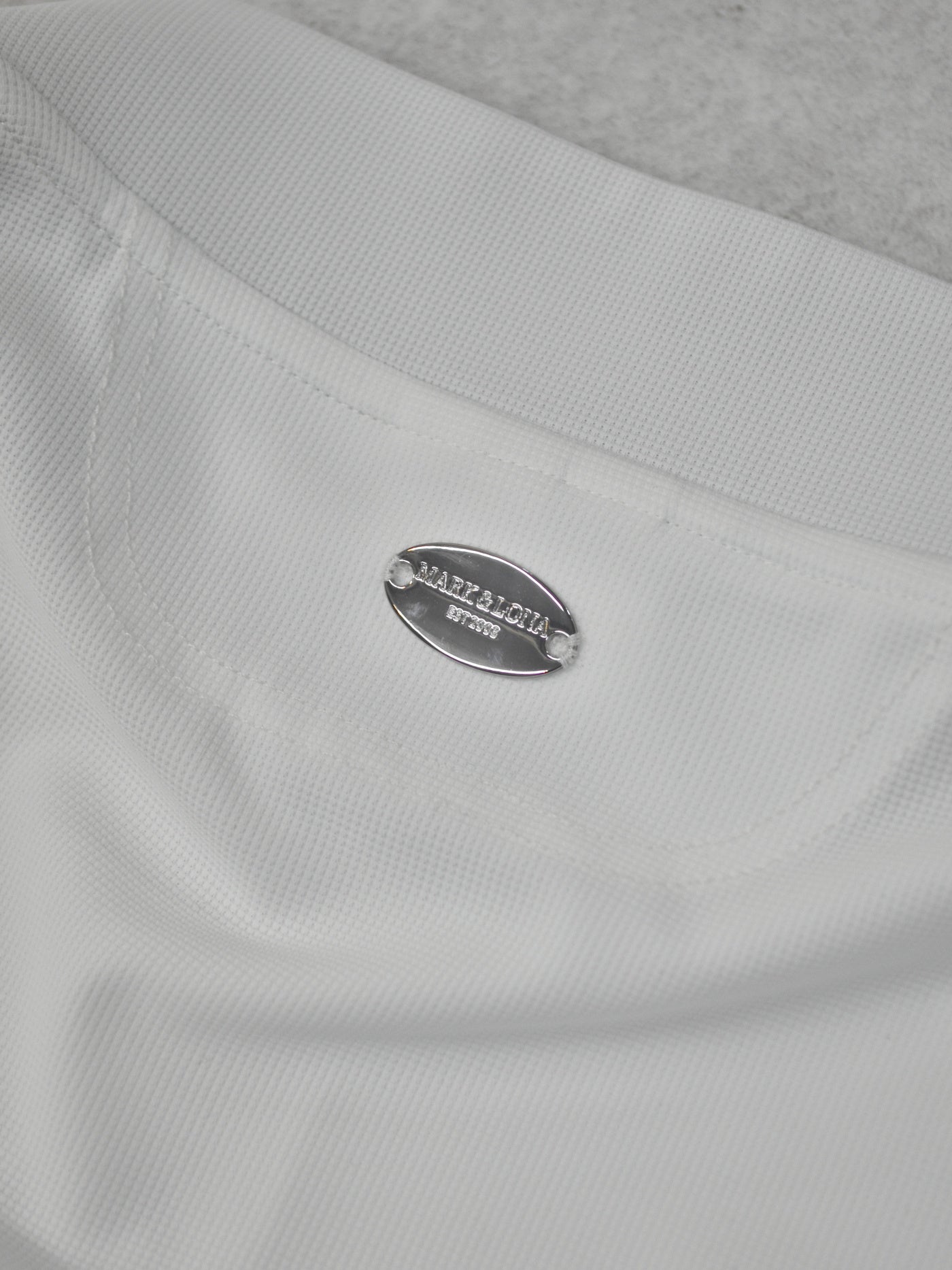 Croce Waffle Mock Neck Tee | MEN / WHITE