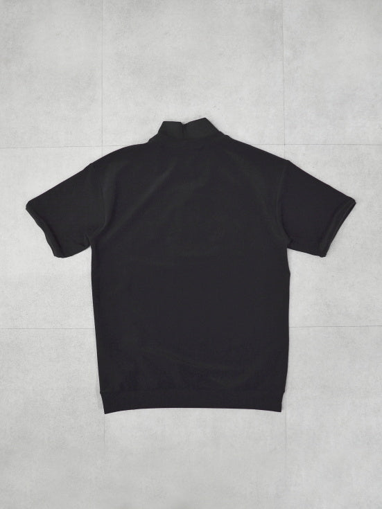 Sovereign Pile Mock Neck Tee | MEN / BLACK