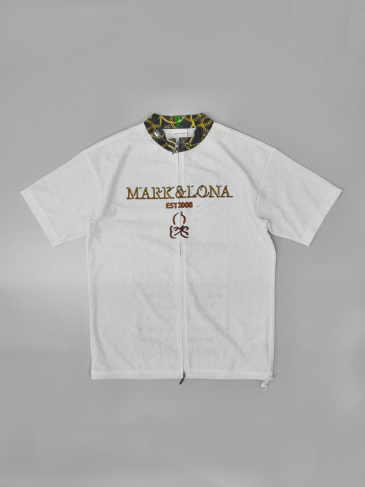Fragment Jacquard Mock Tee | MEN / WHITE