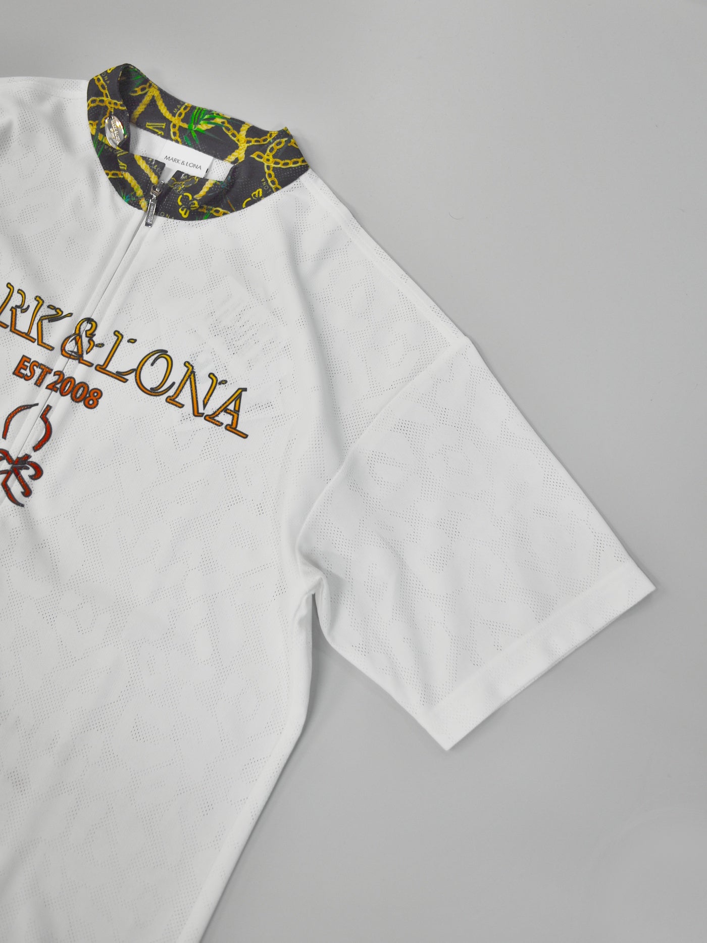 Fragment Jacquard Mock Tee | MEN / WHITE