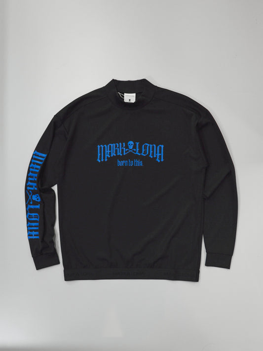 Fractur Smooth Mock Neck | MEN / BLACK