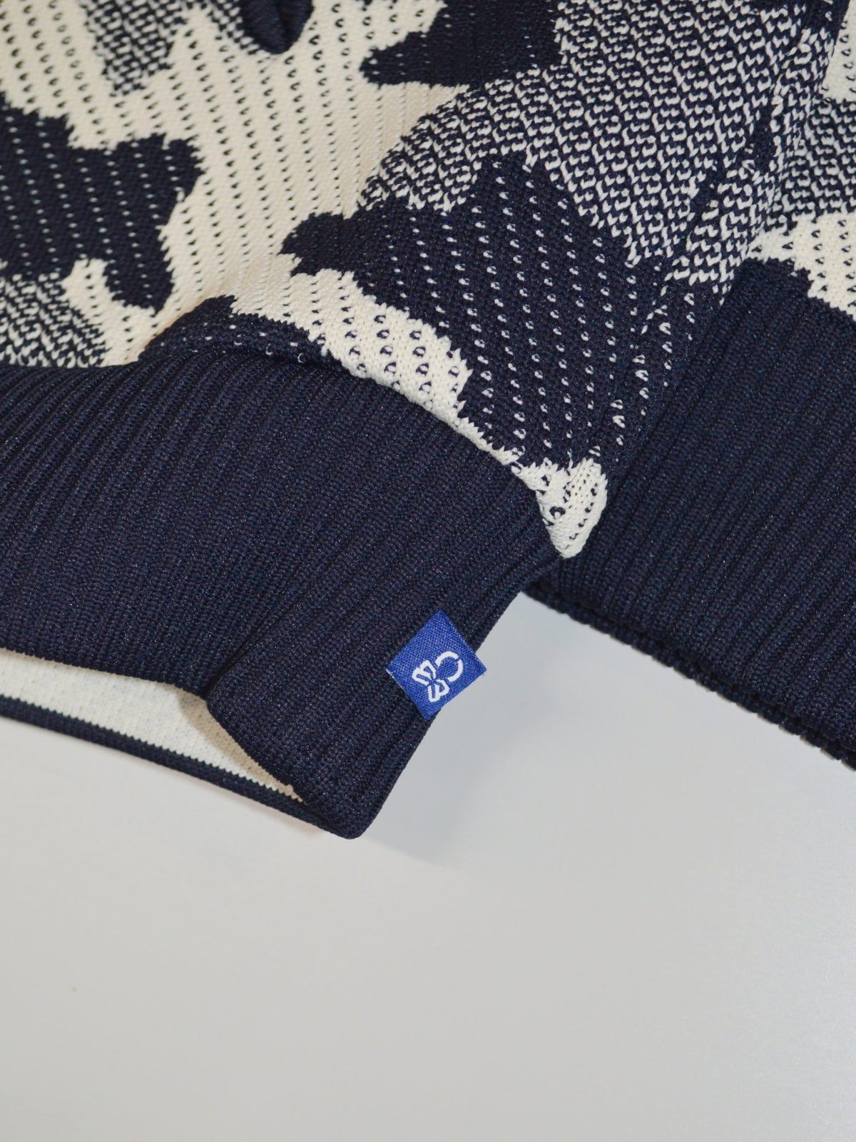 Mercury Camo Jacquard Knit Hoodie | MEN / NAVY