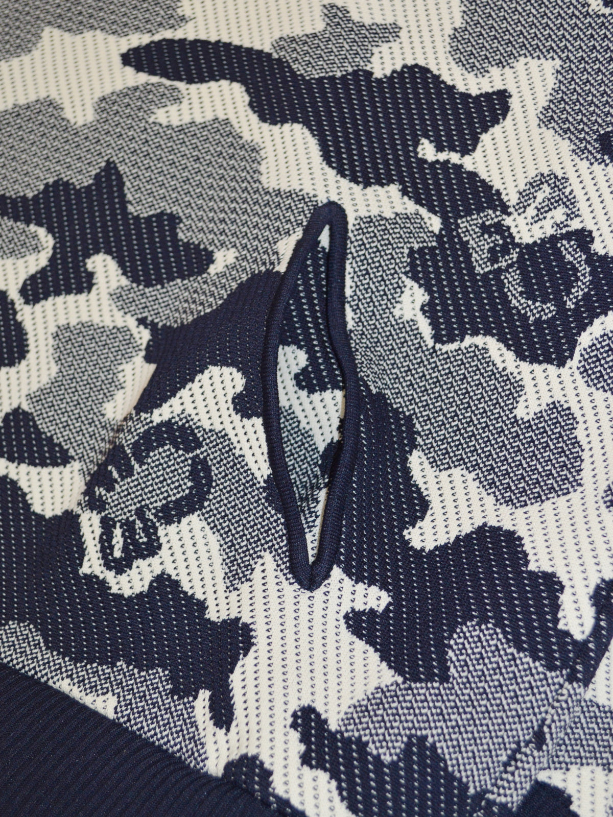 Mercury Camo Jacquard Knit Hoodie | MEN / NAVY