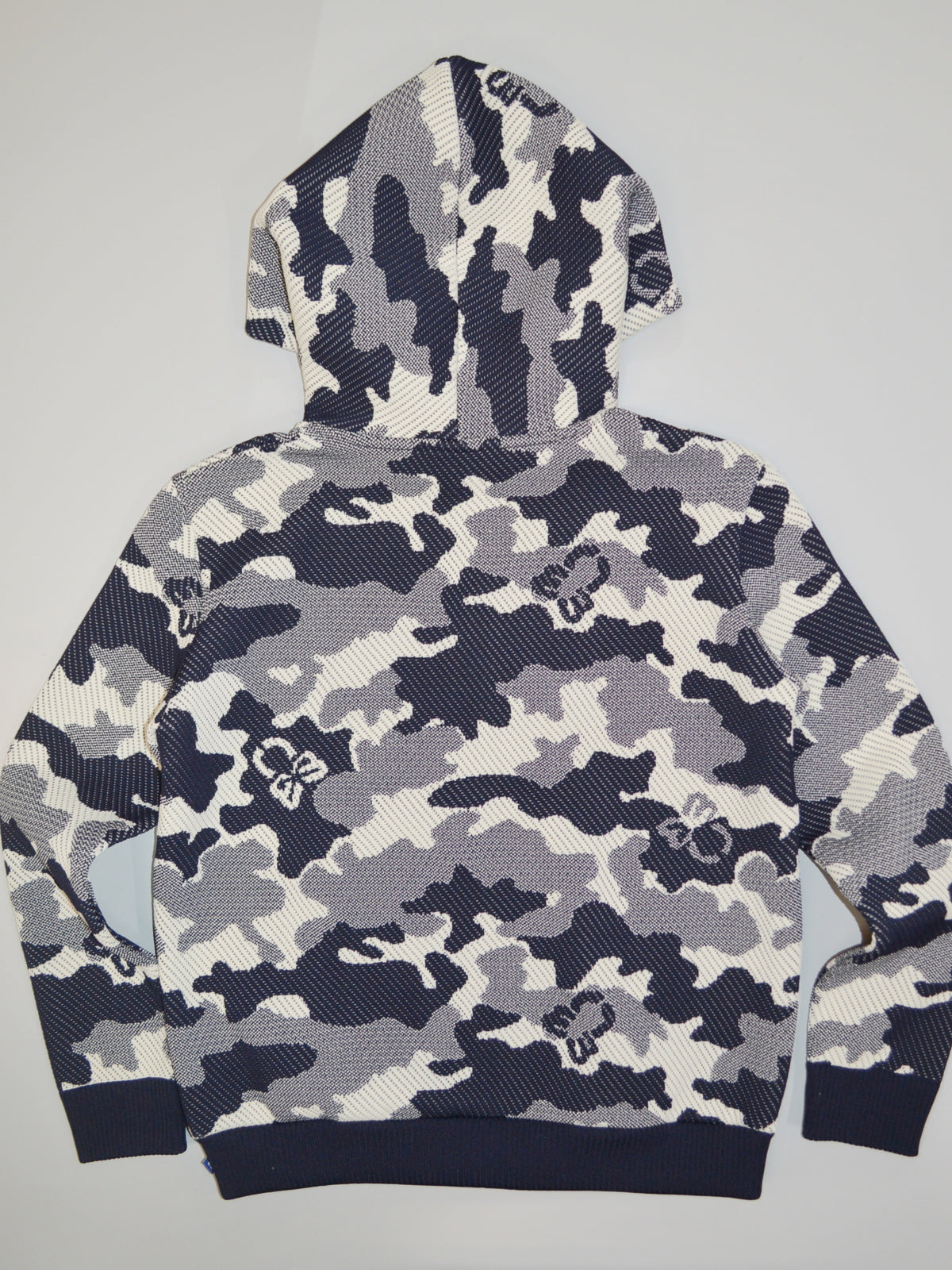 Mercury Camo Jacquard Knit Hoodie | MEN / NAVY