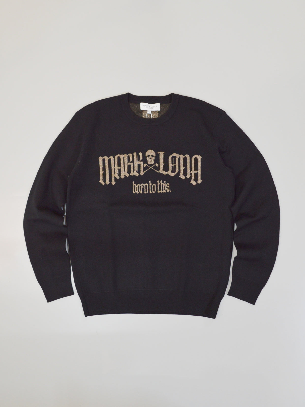Fraktur Shimmer Crewneck Knit | MEN / BLACK