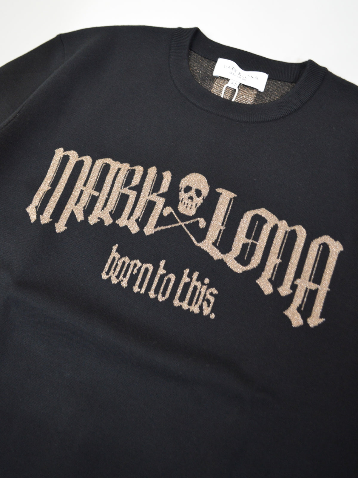 Fraktur Shimmer Crewneck Knit | MEN / BLACK