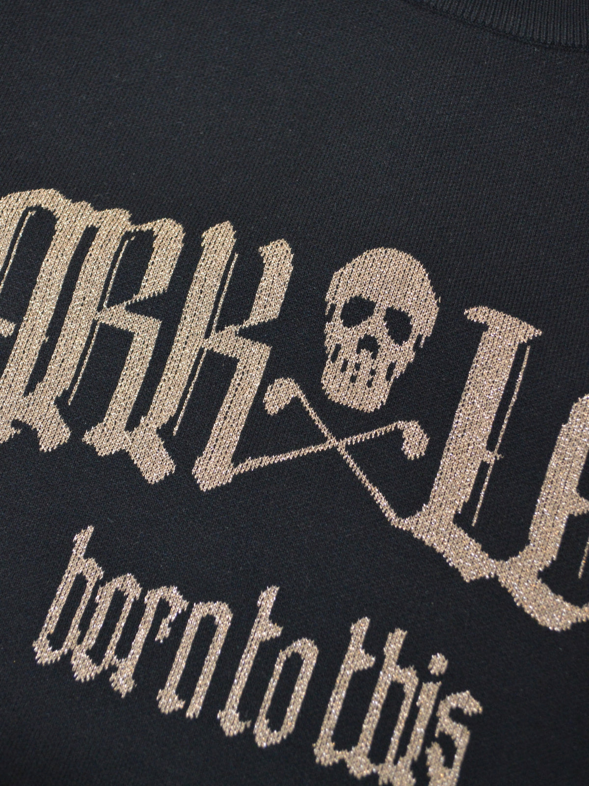 Fraktur Shimmer Crewneck Knit | MEN / BLACK