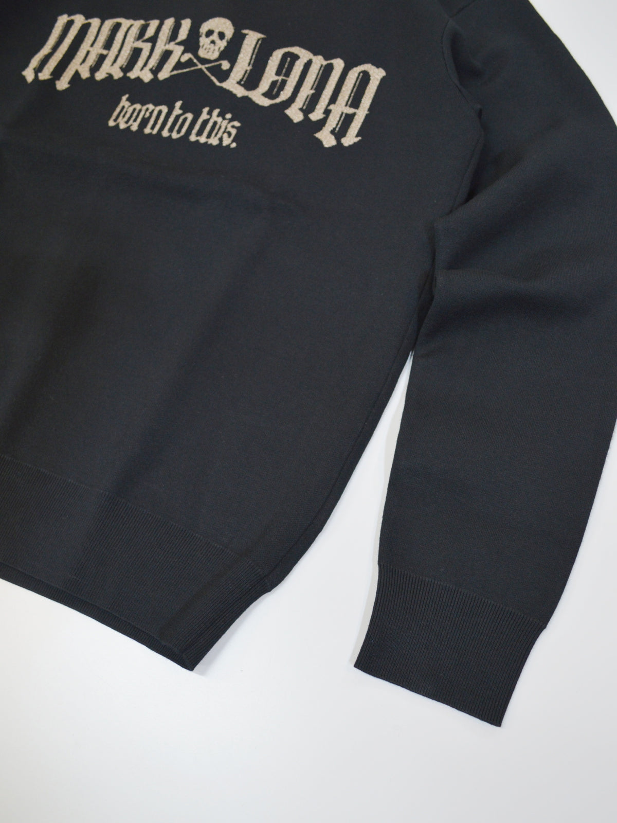 Fraktur Shimmer Crewneck Knit | MEN / BLACK