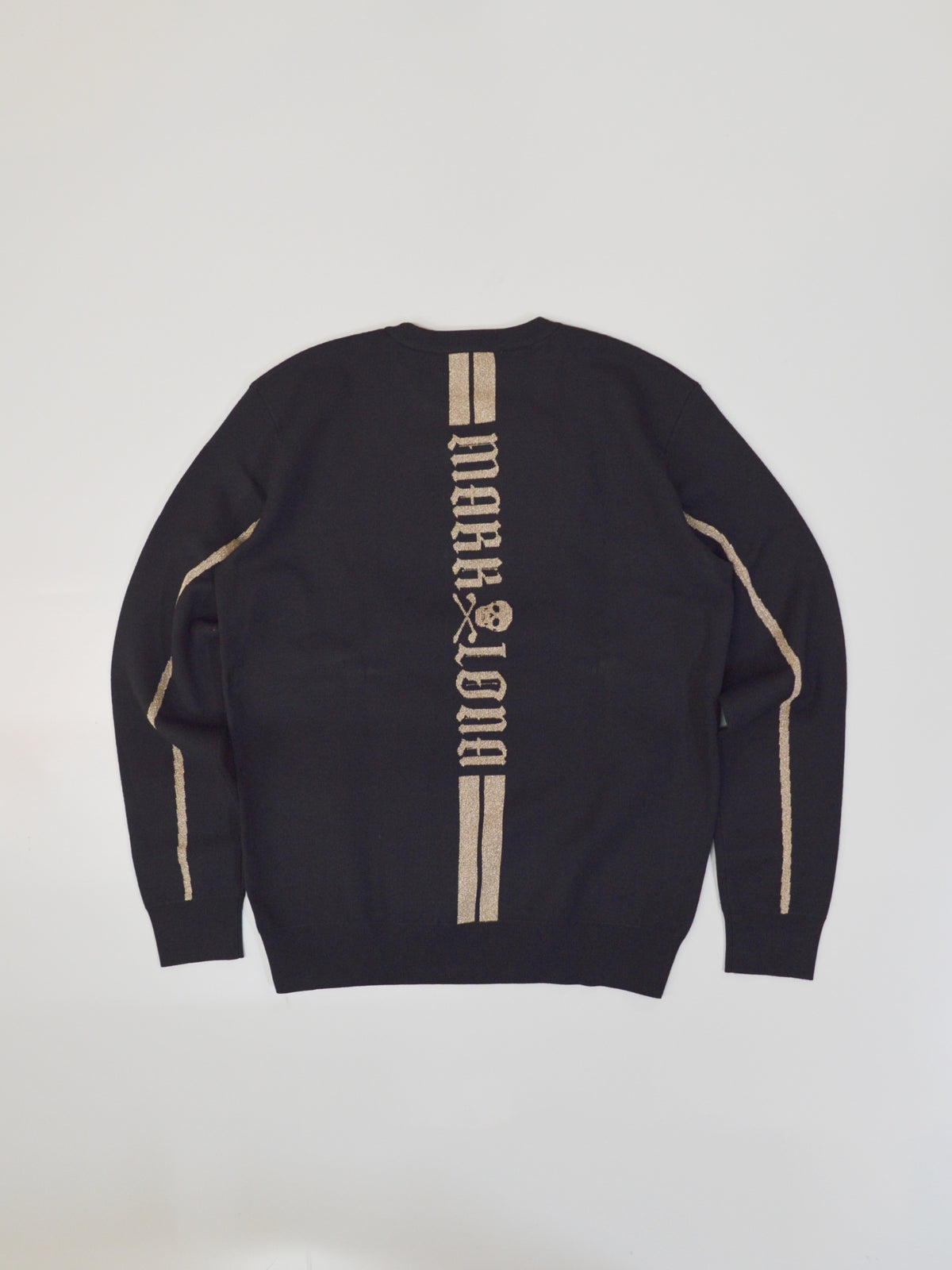 Fraktur Shimmer Crewneck Knit | MEN / BLACK