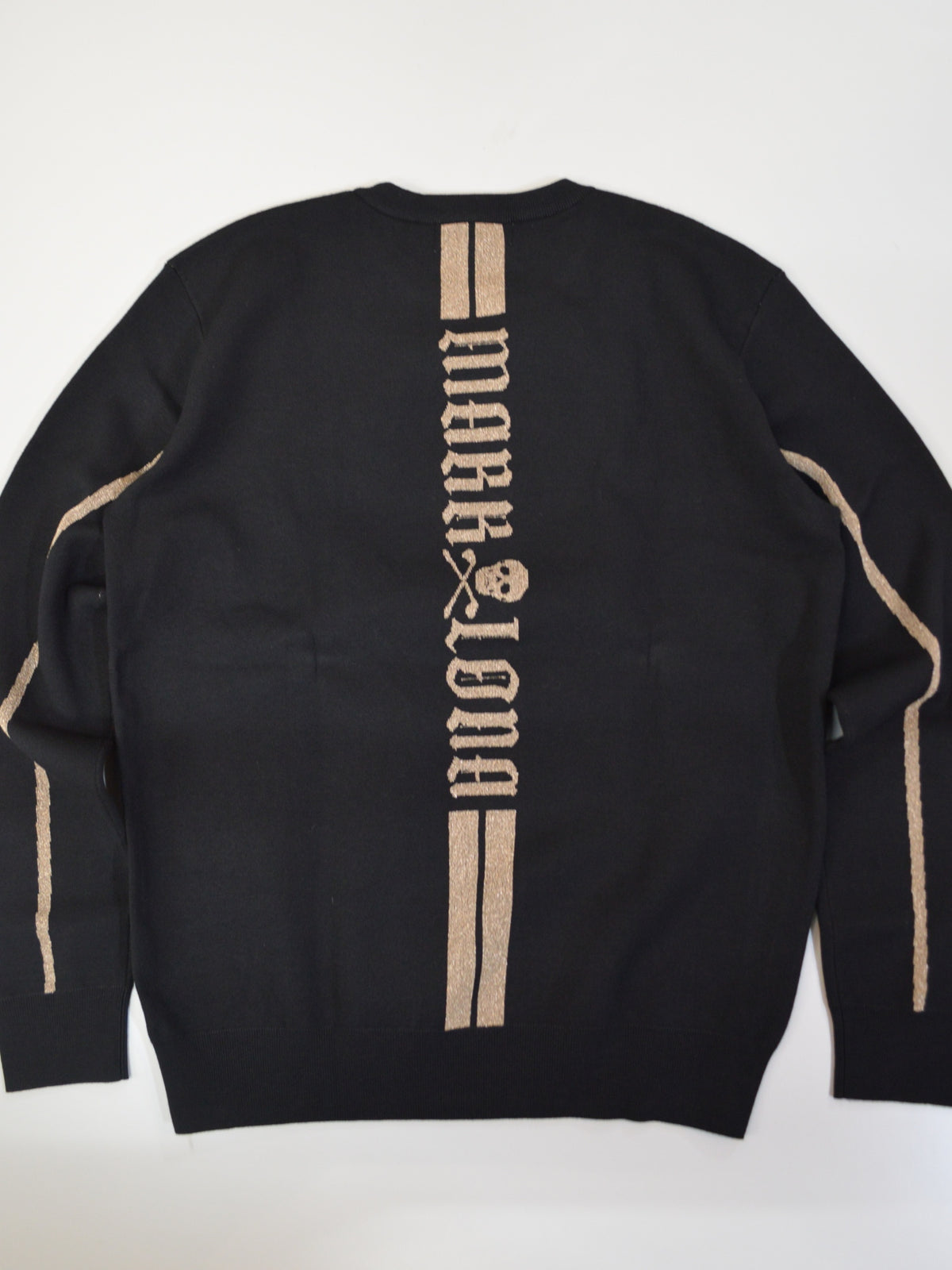 Fraktur Shimmer Crewneck Knit | MEN / BLACK
