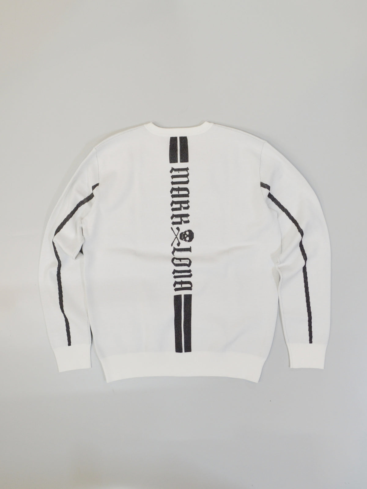 Fraktur Shimmer Crewneck Knit | MEN / WHITE