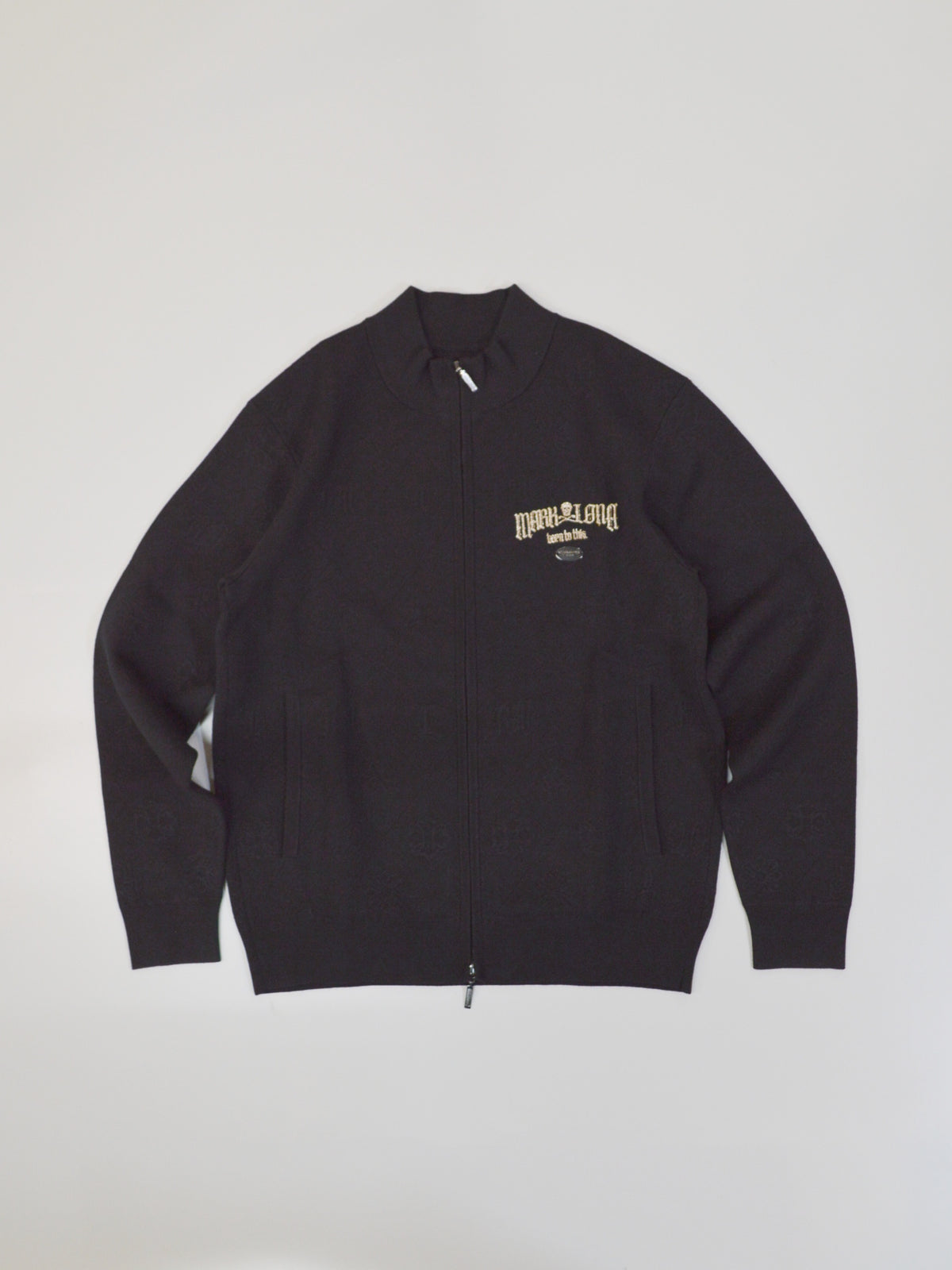 Fraktur Monogram Knit Jacket | MEN / BLACK
