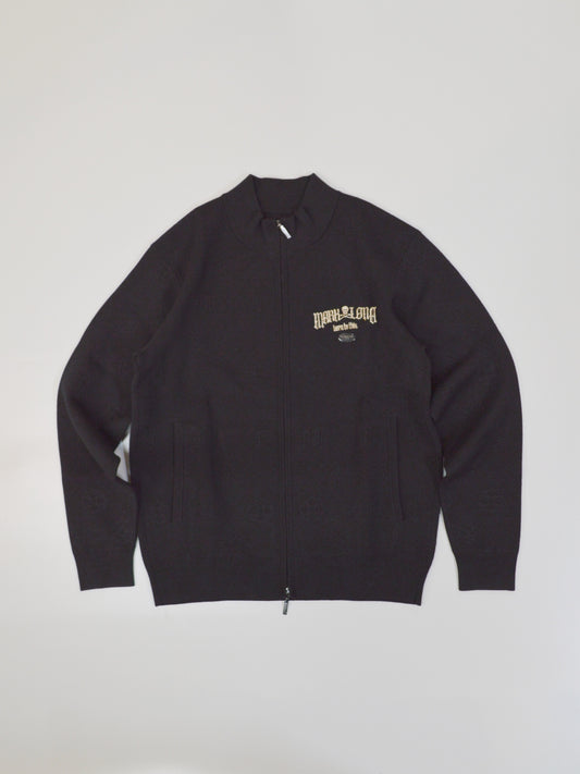 Fraktur Monogram Knit Jacket | MEN / BLACK