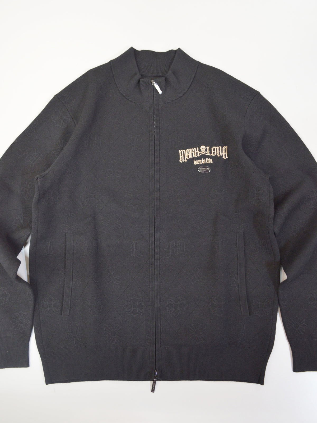 Fraktur Monogram Knit Jacket | MEN / BLACK