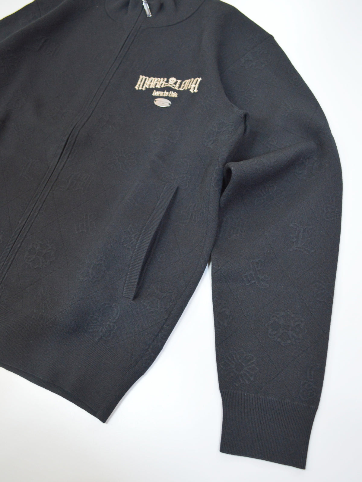 Fraktur Monogram Knit Jacket | MEN / BLACK
