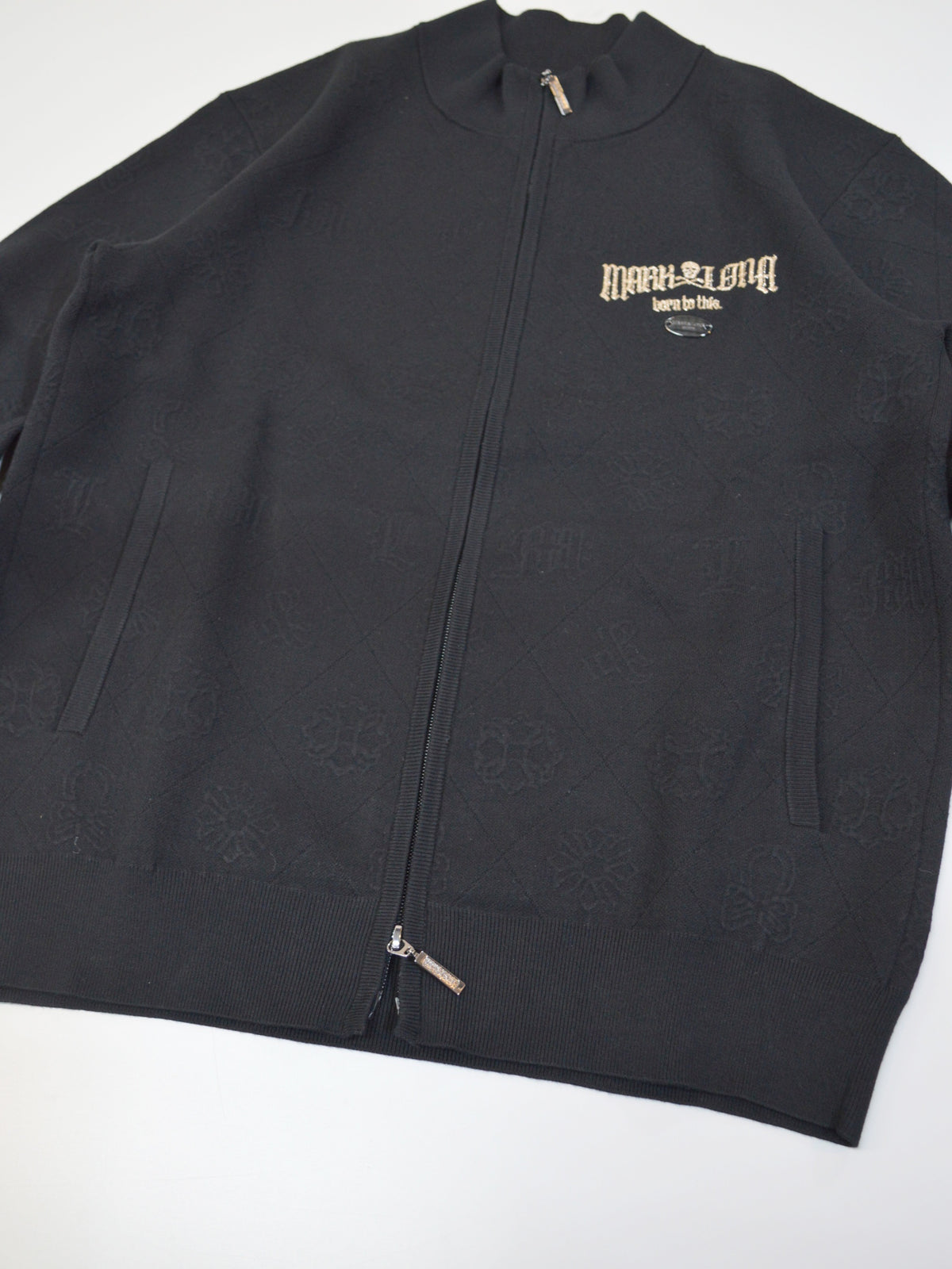 Fraktur Monogram Knit Jacket | MEN / BLACK