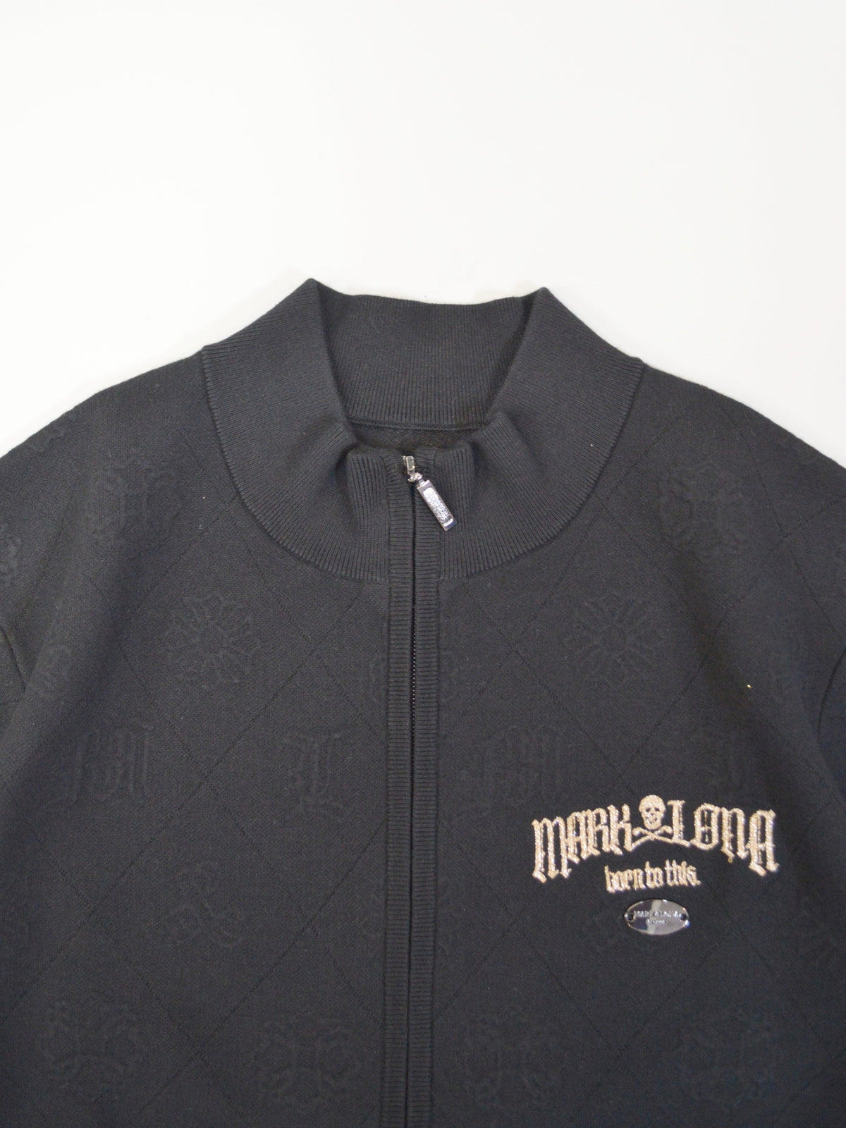 Fraktur Monogram Knit Jacket | MEN / BLACK