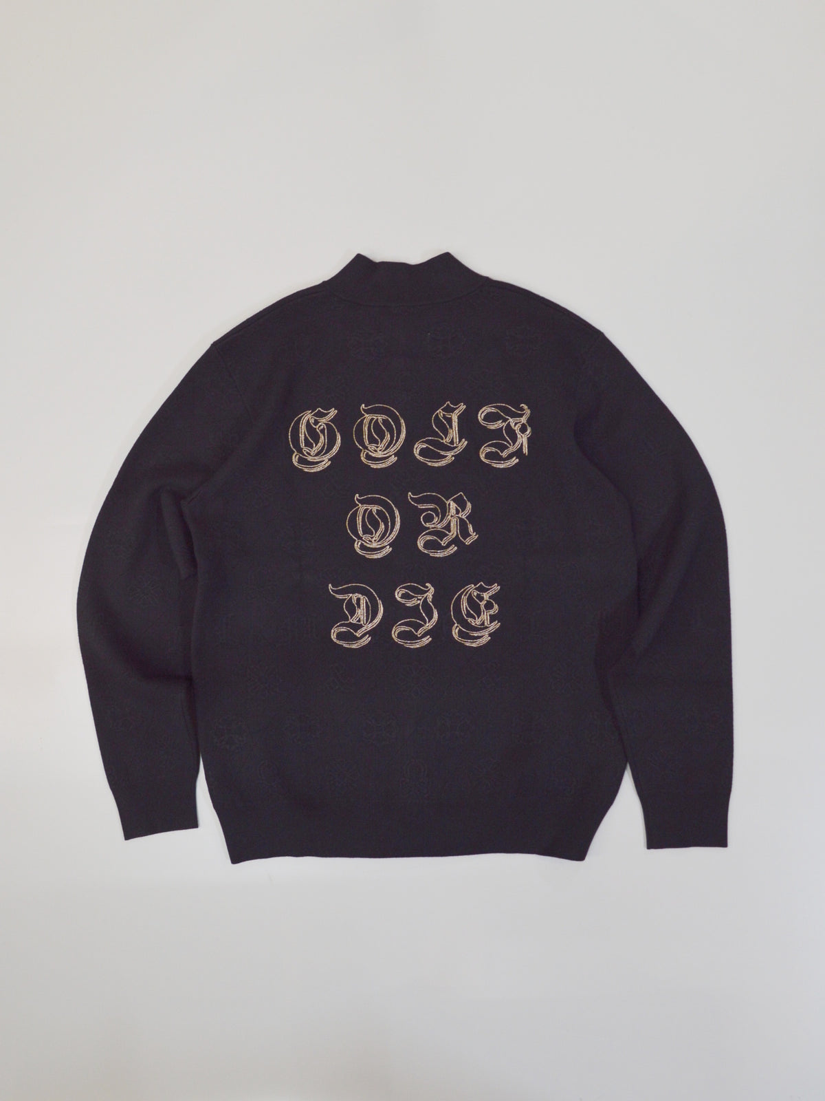 Fraktur Monogram Knit Jacket | MEN / BLACK