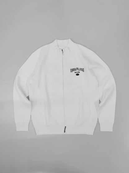 Fraktur Monogram Knit Jacket | MEN / WHITE