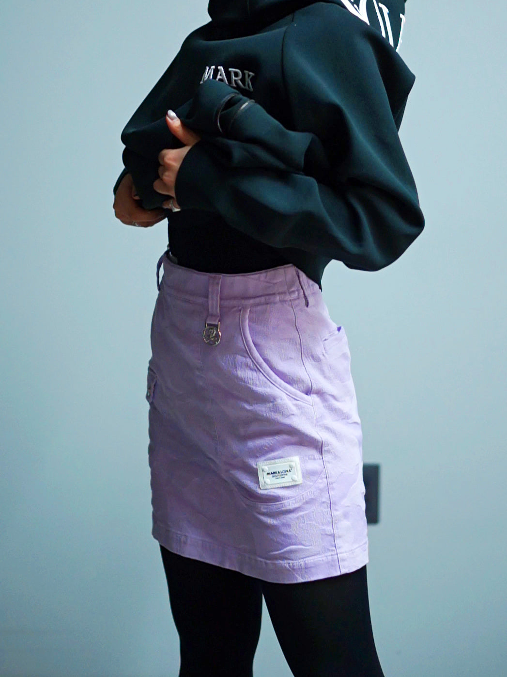 Gauge Garment Dye Skirt | WOMEN / LAVENDER