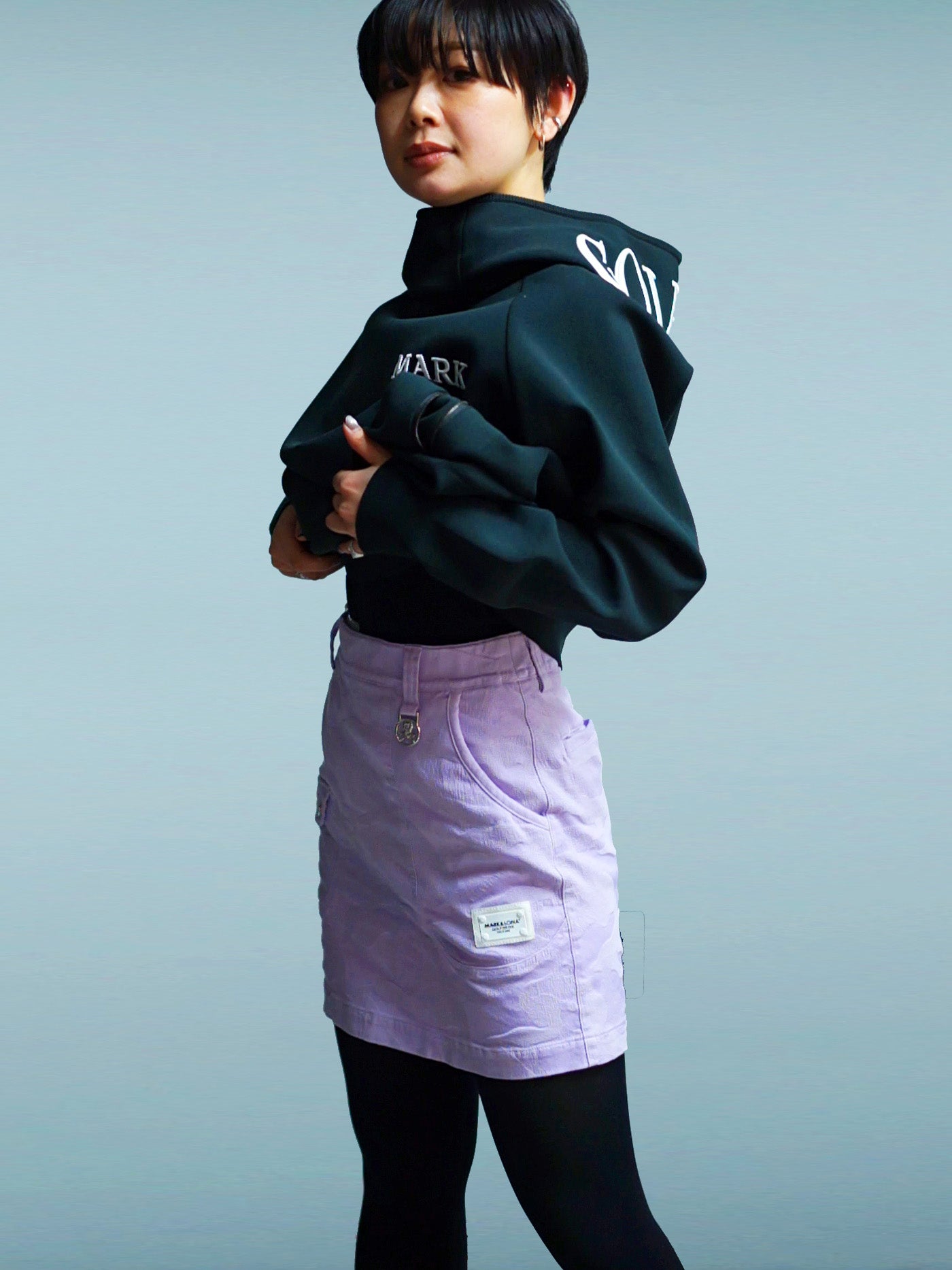 Gauge Garment Dye Skirt | WOMEN / LAVENDER