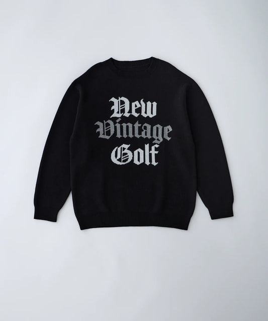 NVG Old English Crew Knit / BLACK