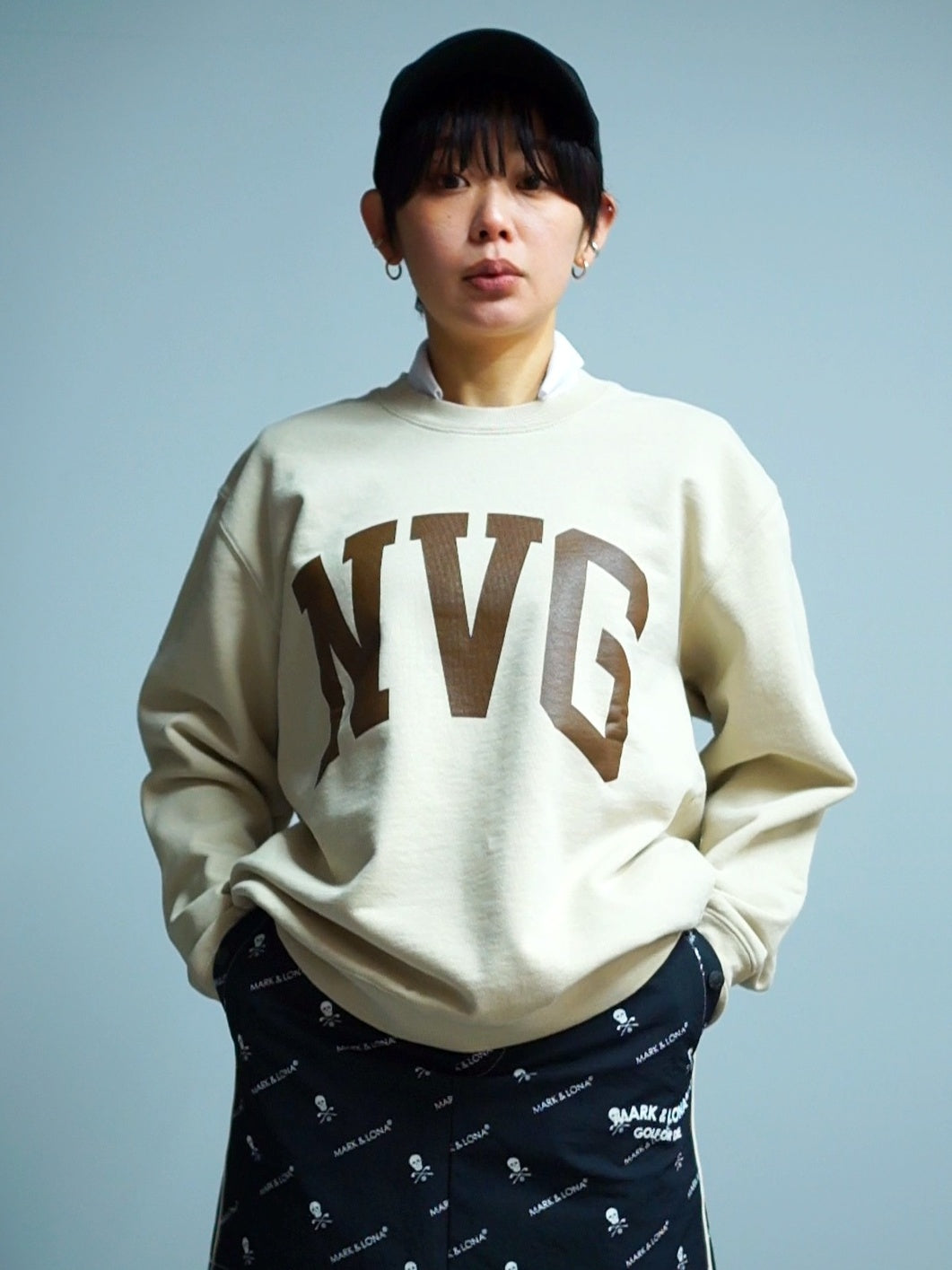 NVG New Used Crew Sweat Shirt(BEIGE)