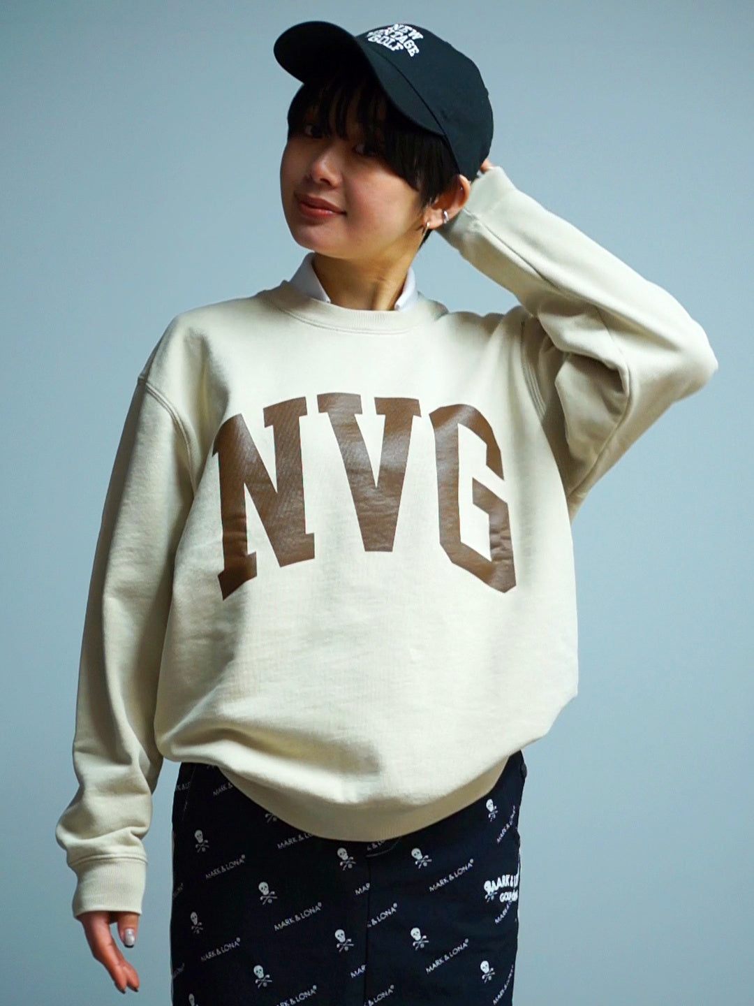 NVG New Used Crew Sweat Shirt(BEIGE)