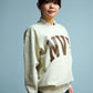 NVG New Used Crew Sweat Shirt(BEIGE)