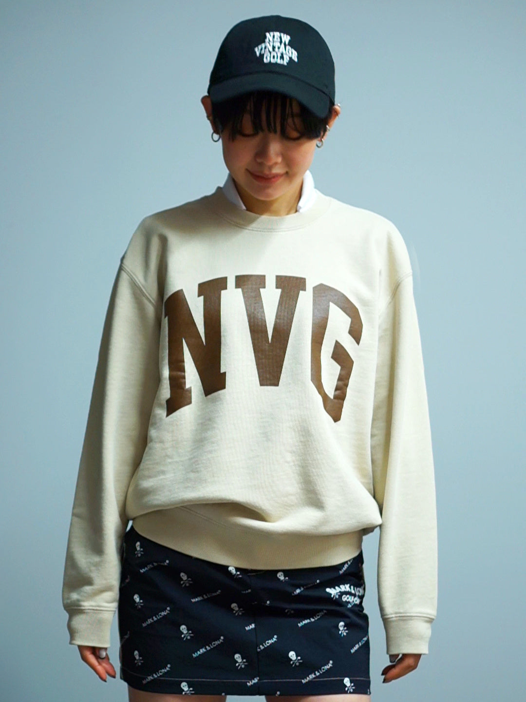 NVG New Used Crew Sweat Shirt(BEIGE)