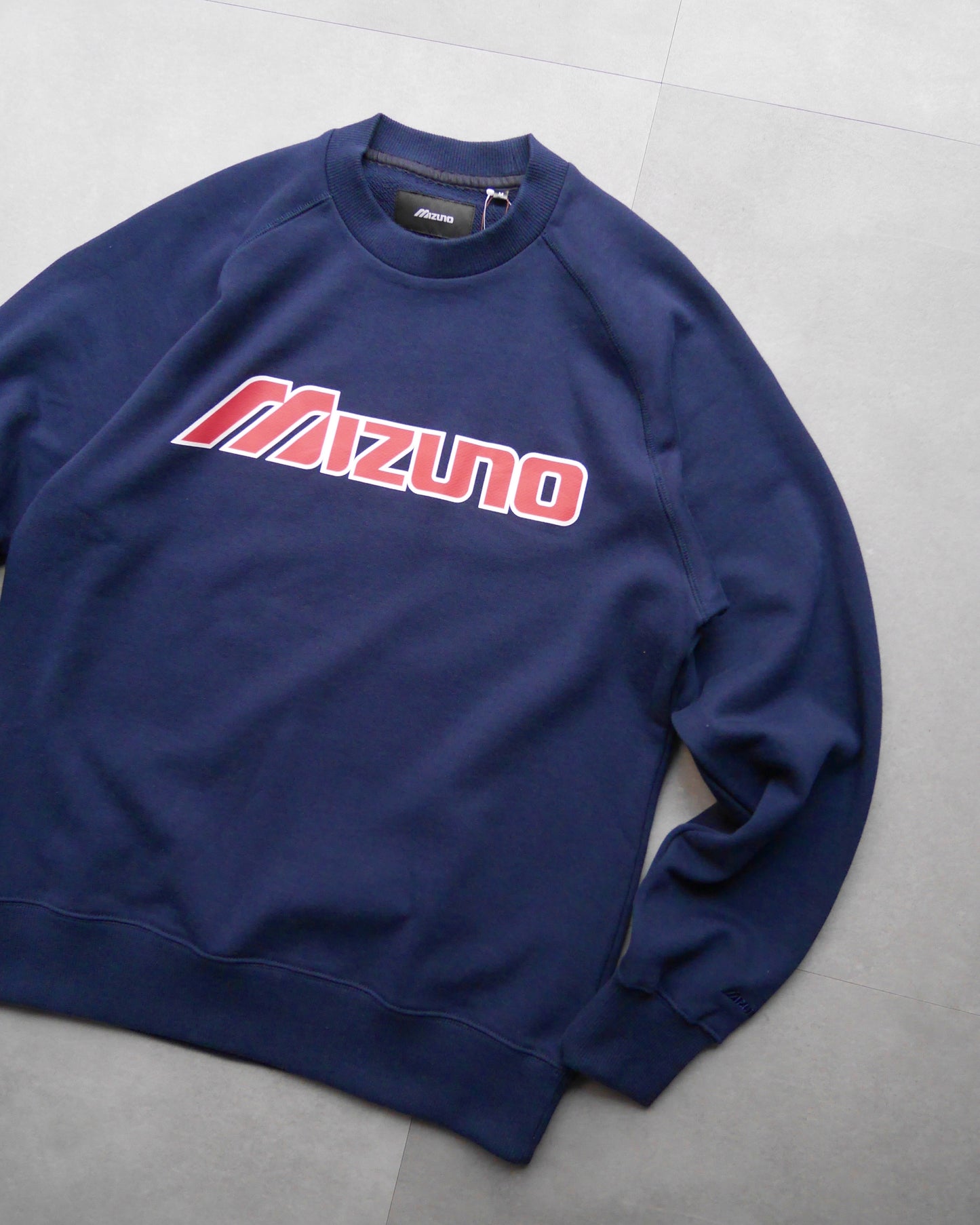 MIZUNO Classic Logo Print Crew Sweat(NAVY)