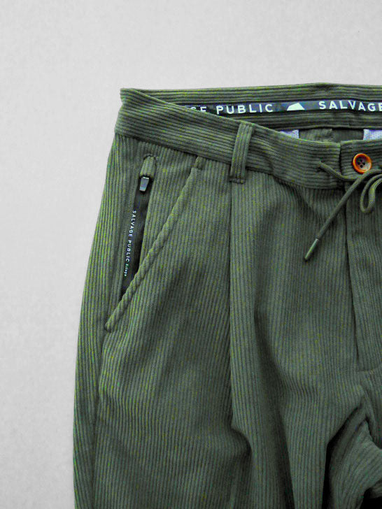 SVKA4026［サルベージパブリックコレパ］ウカコーデュロイトラウザーズ / OLIVE