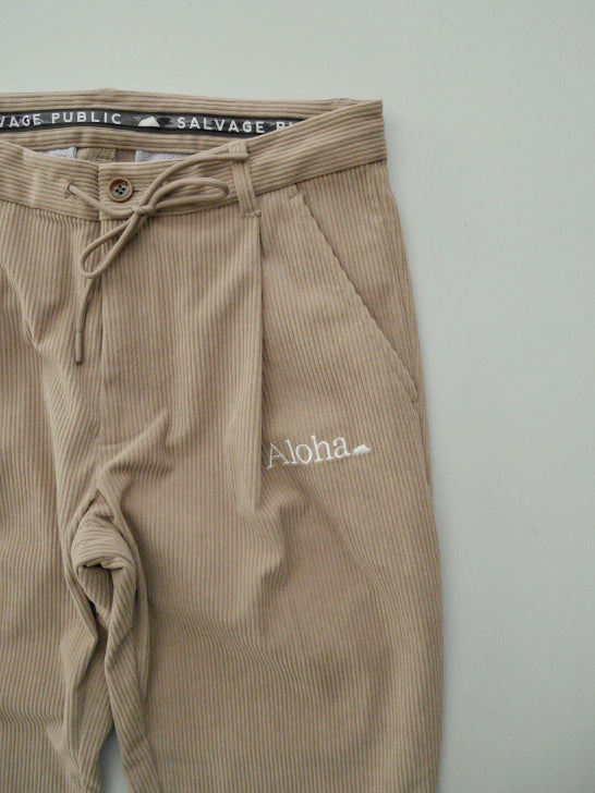 SVKA4026［サルベージパブリックコレパ］ウカコーデュロイトラウザーズ / BEIGE