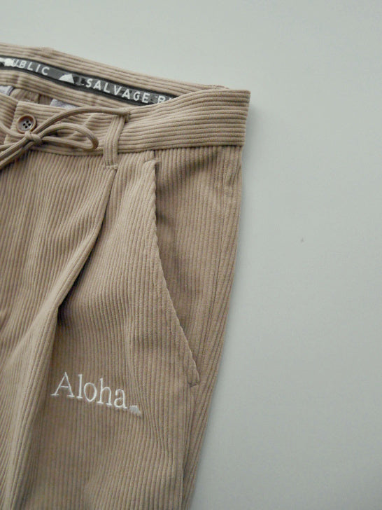 SVKA4026［サルベージパブリックコレパ］ウカコーデュロイトラウザーズ / BEIGE