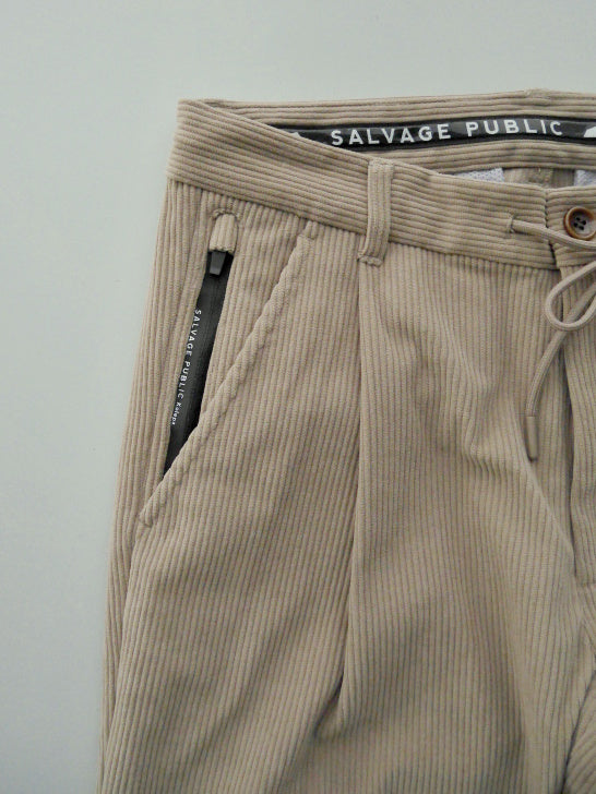 SVKA4026［サルベージパブリックコレパ］ウカコーデュロイトラウザーズ / BEIGE