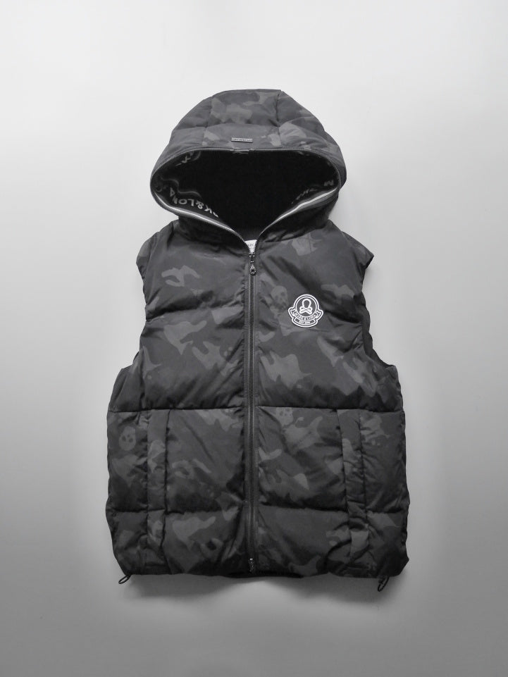 ACD Camo Goose Down Vest  | MEN / BLACK