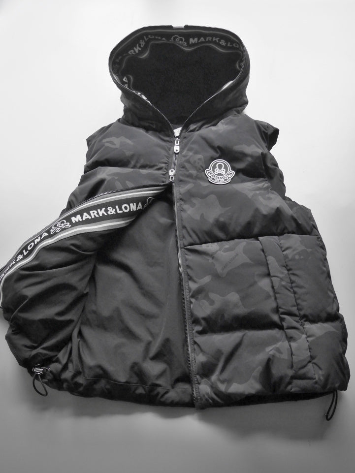 ACD Camo Goose Down Vest  | MEN / BLACK