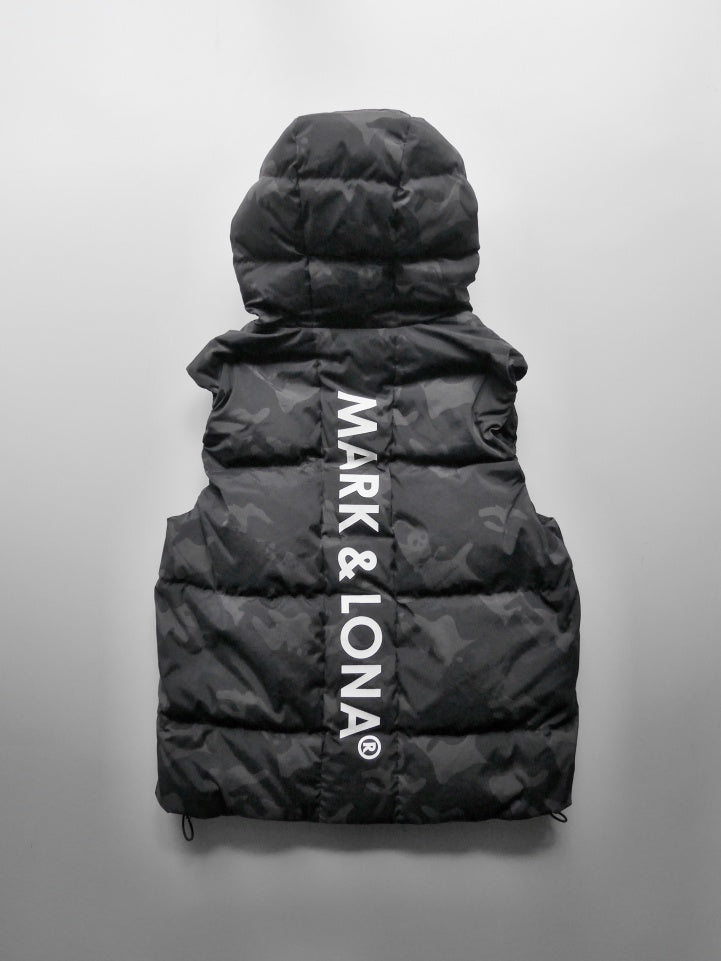 ACD Camo Goose Down Vest  | MEN / BLACK