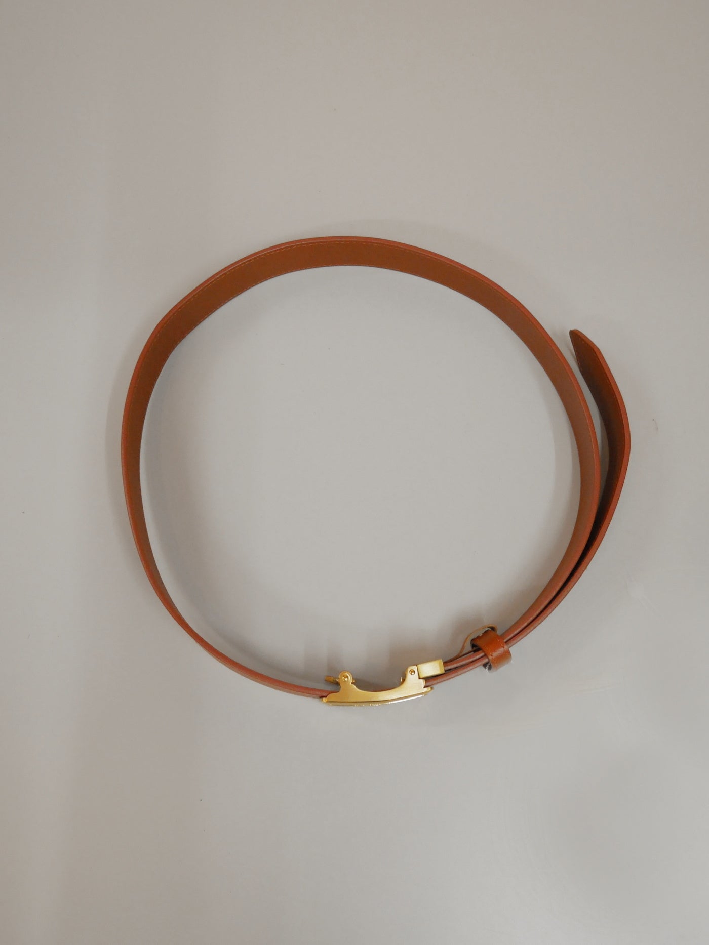Hollow Skull Adjust Leather Belt | MEN and WOMEN / BROWN
