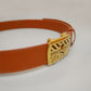 Hollow Skull Adjust Leather Belt | MEN and WOMEN / BROWN