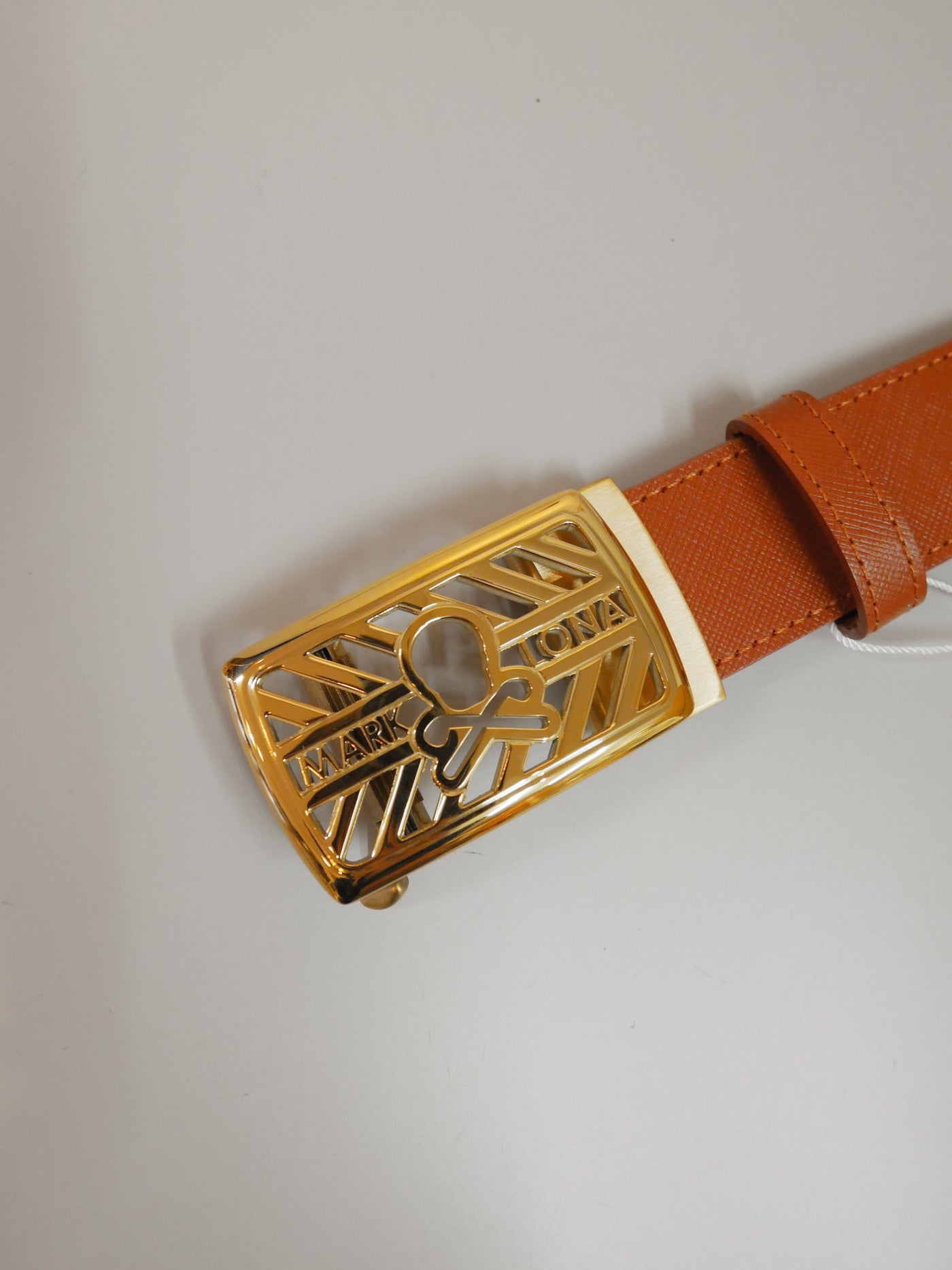 Hollow Skull Adjust Leather Belt | MEN and WOMEN / BROWN