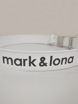 Hollow Skull Adjust Leather Belt | MEN and WOMEN / WHITE