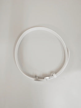 Hollow Skull Adjust Leather Belt | MEN and WOMEN / WHITE
