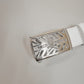 Hollow Skull Adjust Leather Belt | MEN and WOMEN / WHITE