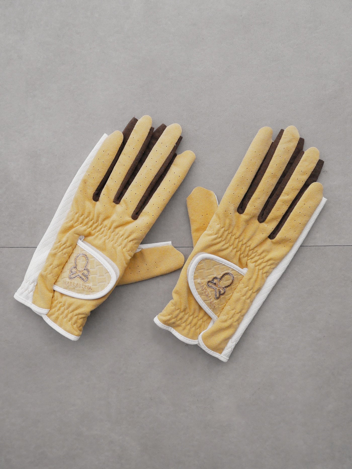 Vibrant Bicolor Suede Gloves[Pair] | WOMEN / YELLOW