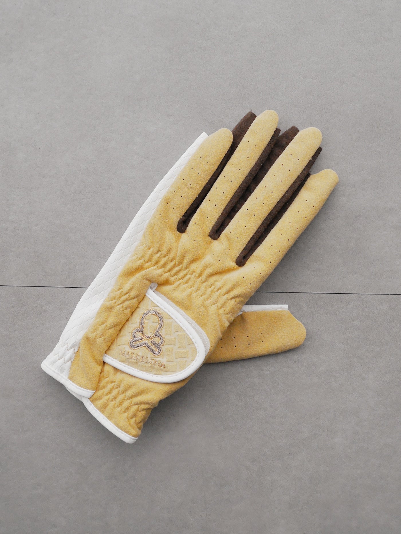 Vibrant Bicolor Suede Gloves[Pair] | WOMEN / YELLOW