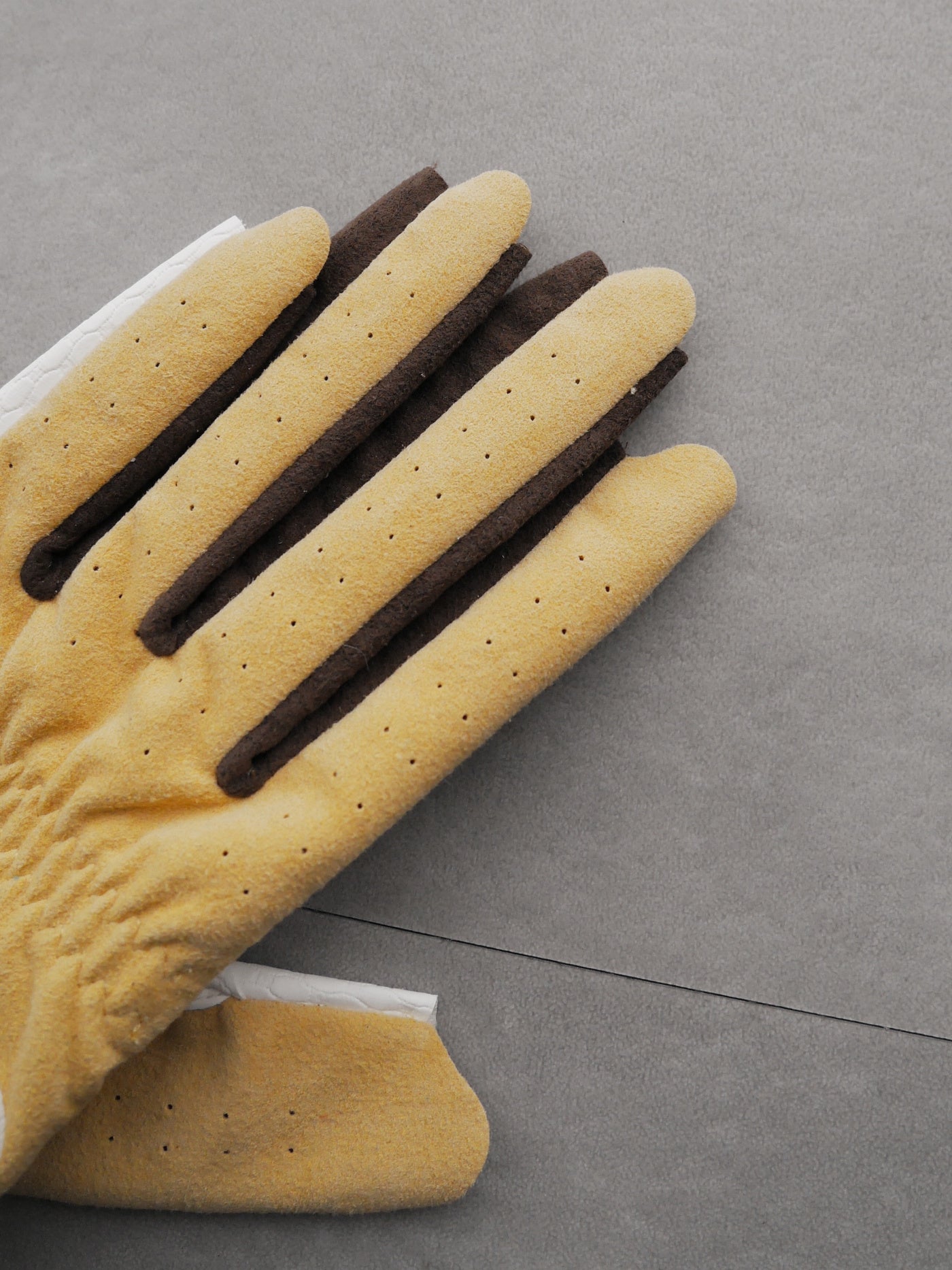 Vibrant Bicolor Suede Gloves[Pair] | WOMEN / YELLOW